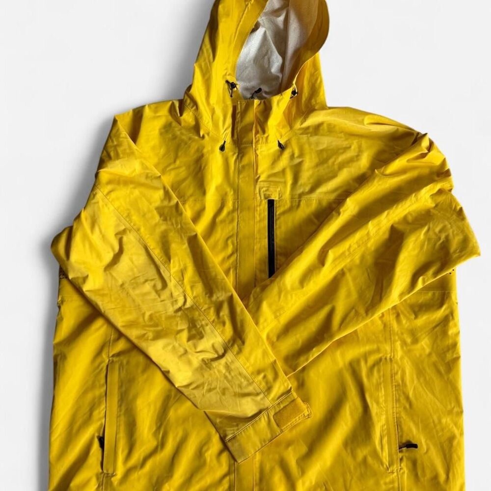 Vintage Lands' End yellow rain jacket vented XXL